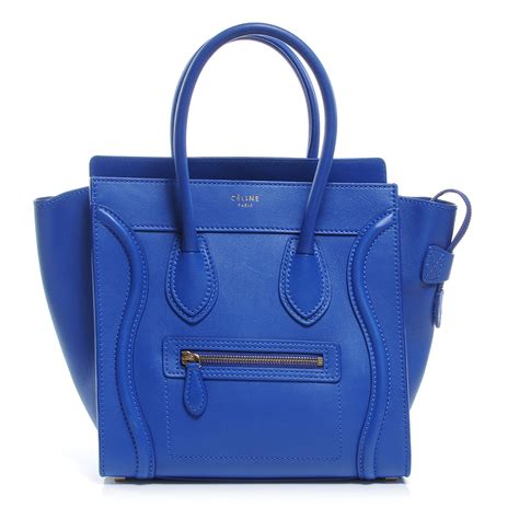 celine cobalt blue luggage|CELINE Smooth Calfskin Micro Luggage Bag Cobalt Royal Blue .